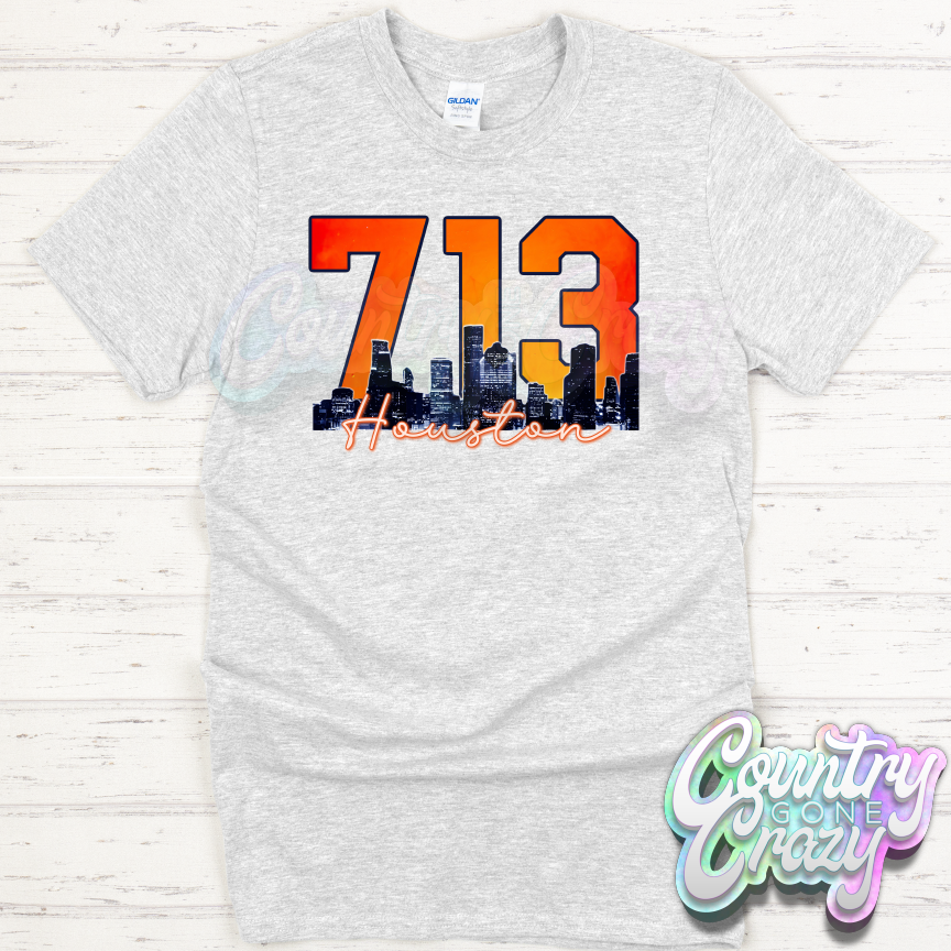 713 SKYLINE - ASH T-Shirt-Country Gone Crazy-Country Gone Crazy