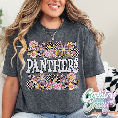 Panthers // Funky Flowers // T-Shirt-Country Gone Crazy-Country Gone Crazy