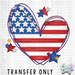 HT993 • Amercan Flag Heart-Country Gone Crazy-Country Gone Crazy