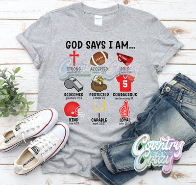 God Says I Am - Alamo Eagles - T-Shirt-Country Gone Crazy-Country Gone Crazy