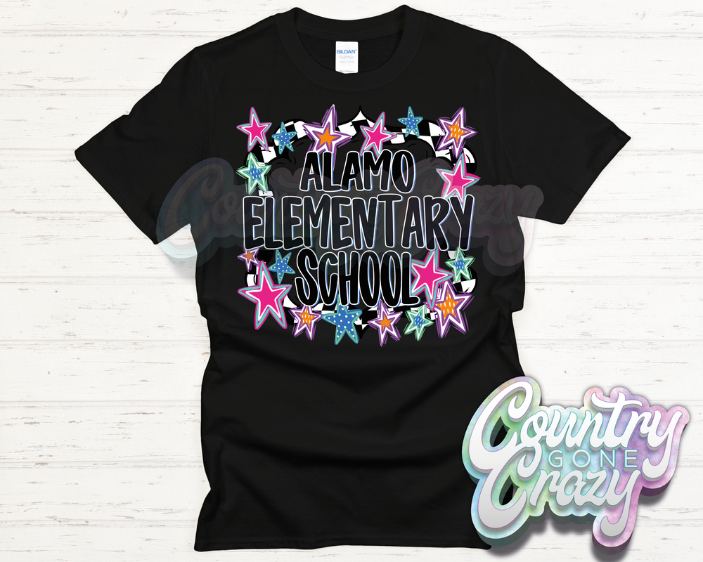 Alamo Elementary // ALL STAR // T-Shirt-Country Gone Crazy-Country Gone Crazy