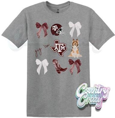 A&M - SPORTS GREY T-SHIRT-Country Gone Crazy-Country Gone Crazy