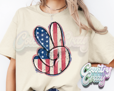 PEACE OUT (USA) T-SHIRT-Country Gone Crazy-Country Gone Crazy