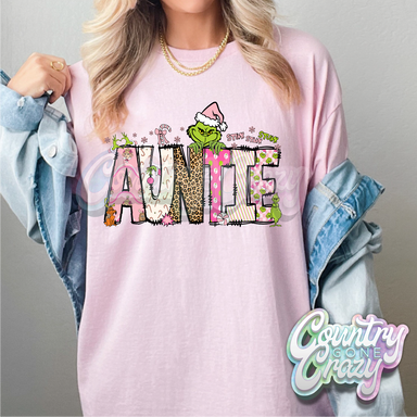 Auntie - Pink Grinch - T-Shirt-Country Gone Crazy-Country Gone Crazy