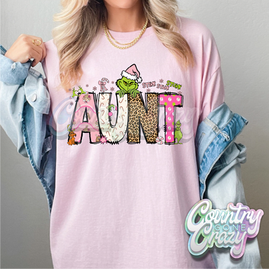 Aunt - Pink Grinch - T-Shirt-Country Gone Crazy-Country Gone Crazy