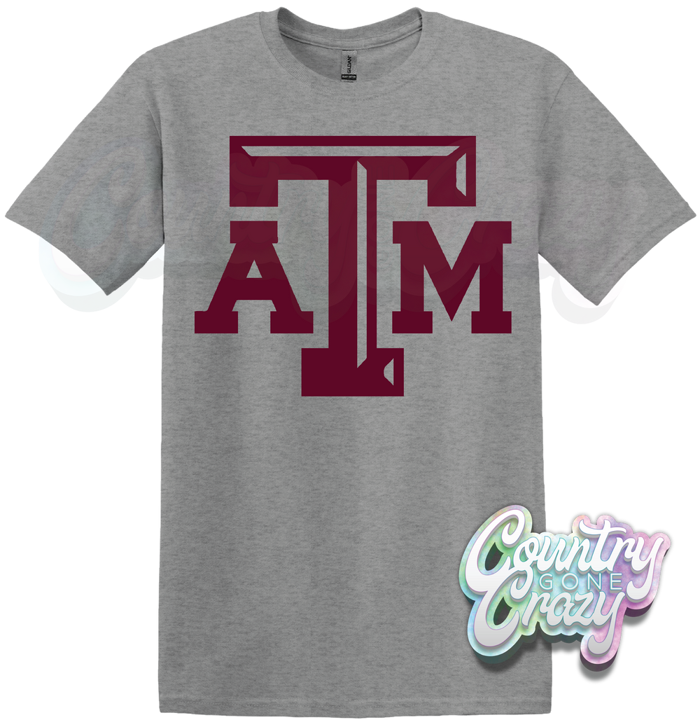 A&M - SPORTS GREY T-SHIRT-Country Gone Crazy-Country Gone Crazy