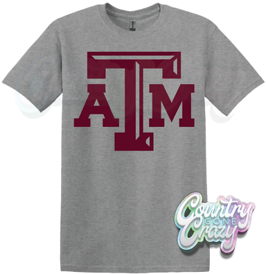 A&M - SPORTS GREY T-SHIRT-Country Gone Crazy-Country Gone Crazy