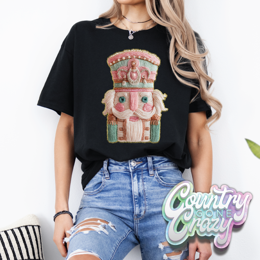 FRENCH KNOT NUTCRACKER T-SHIRT-Country Gone Crazy-Country Gone Crazy