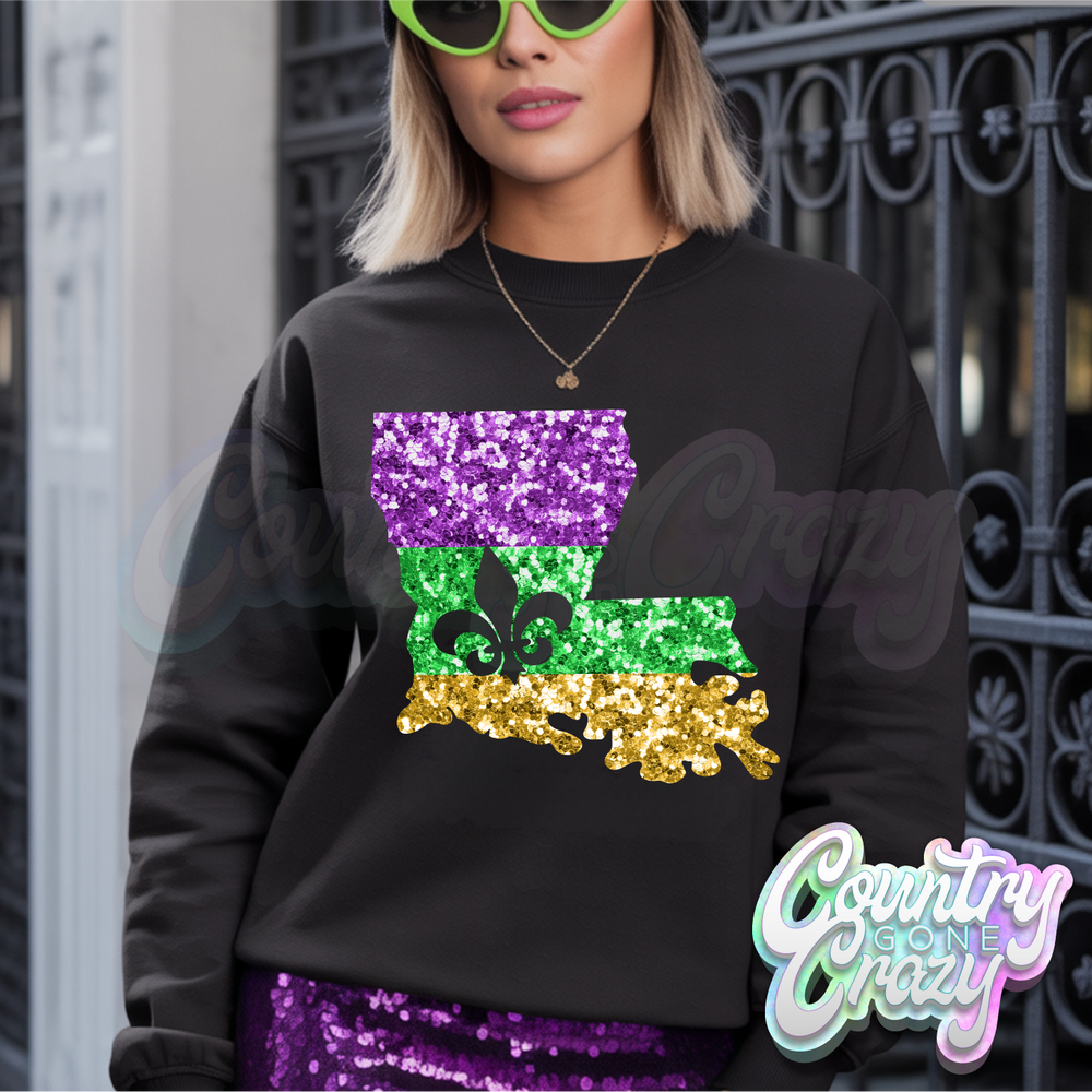 LOUISIANA FAUX GLITTER-Country Gone Crazy-Country Gone Crazy