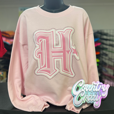 PINK H-TOWN TEXANS WITH RHINESTONES-Country Gone Crazy-Country Gone Crazy