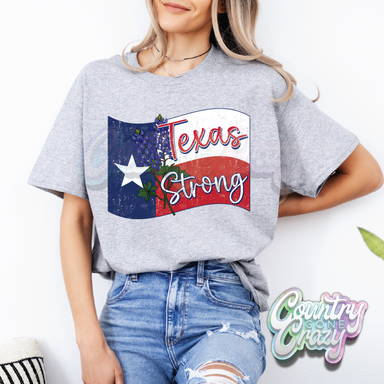 TEXAS STRONG FLAG // T-Shirt-Country Gone Crazy-Country Gone Crazy