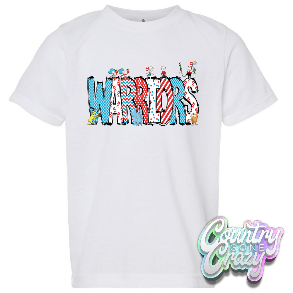 WARRIORS Dr. Seuss Letters T-Shirt-Country Gone Crazy-Country Gone Crazy