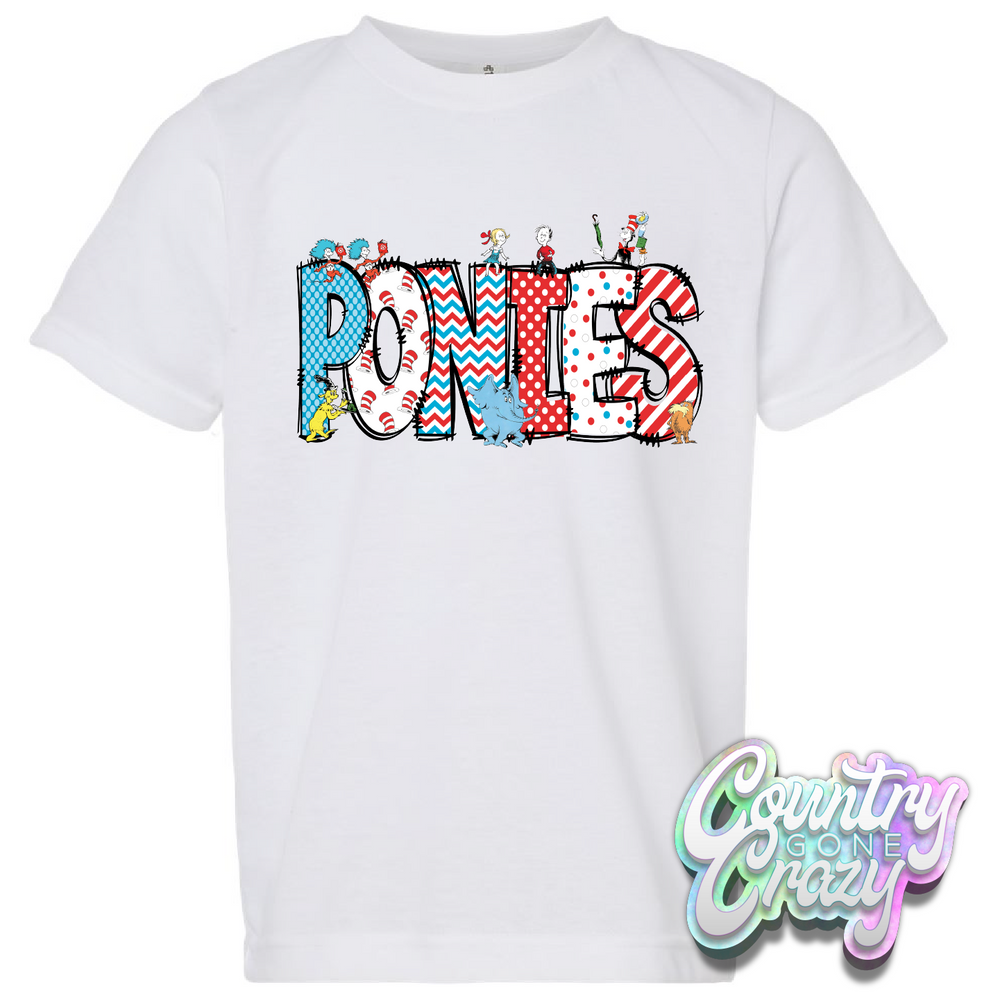 PONIES Dr. Seuss Letters T-Shirt-Country Gone Crazy-Country Gone Crazy