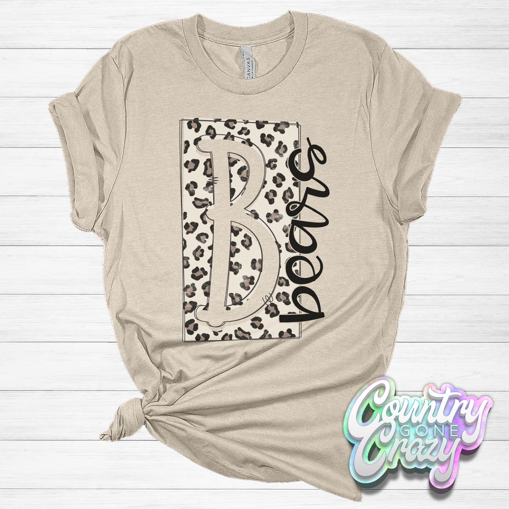Bears - Boxed Leopard Bella Canvas T-Shirt-Country Gone Crazy-Country Gone Crazy