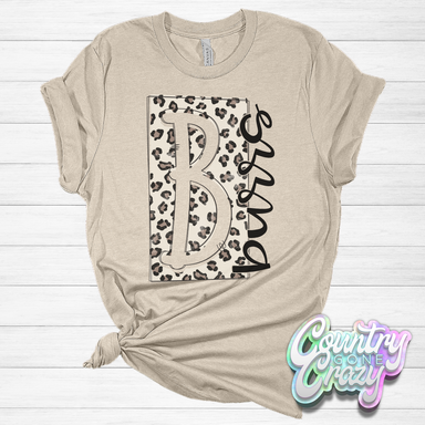 Burrs - Boxed Leopard Bella Canvas T-Shirt-Country Gone Crazy-Country Gone Crazy