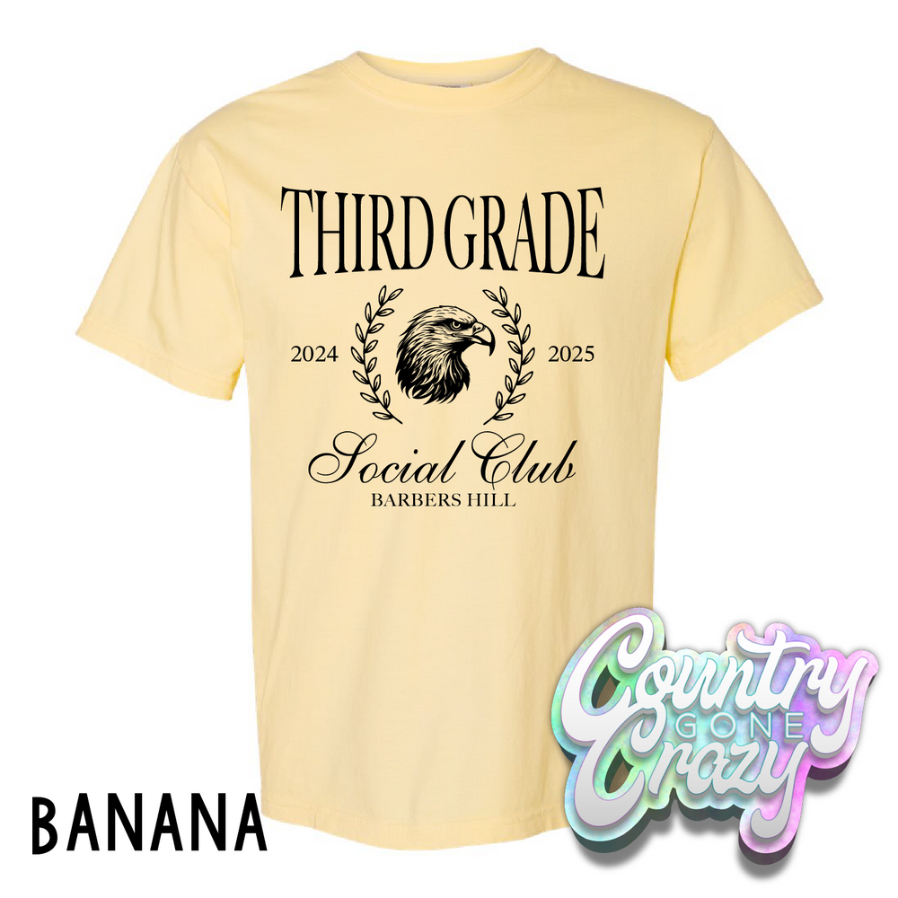 THIRD GRADE SOCIAL CLUB - BARBERS HILL // COMFORT COLOR T-SHIRT-Country Gone Crazy-Country Gone Crazy