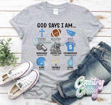 God Says I Am - Banuelos Bulldogs - T-Shirt-Country Gone Crazy-Country Gone Crazy