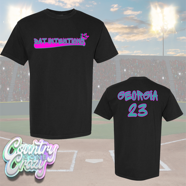 Bad Intentions Softball - T-Shirt-Gildan-Country Gone Crazy