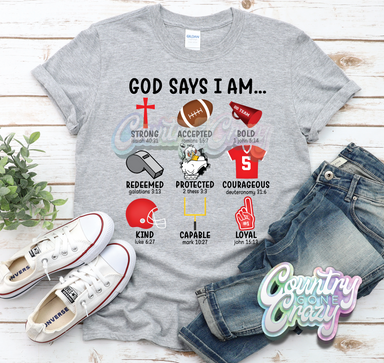God Says I Am - Baytown Junior Goslins - T-Shirt-Country Gone Crazy-Country Gone Crazy