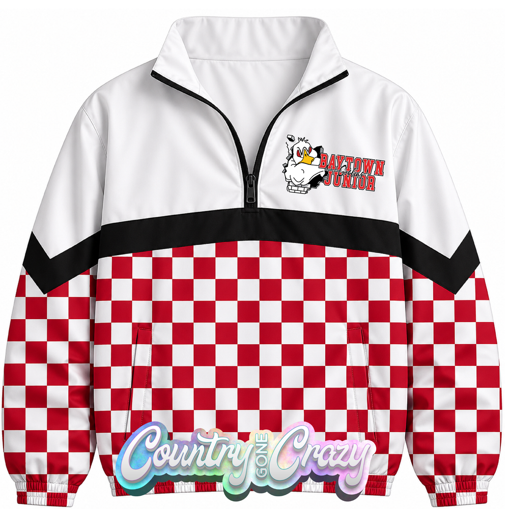 SCHOOL COLORS: RED/BLACK WINDBREAKER  // IN STOCK NOW