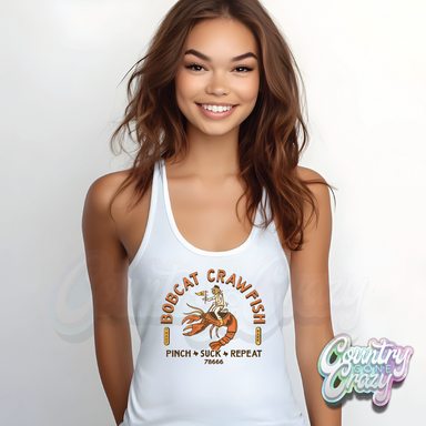 Bobcat Crawfish • Pinch, Suck, Repeat - Bella Canvas Flowy Tank-Country Gone Crazy-Country Gone Crazy