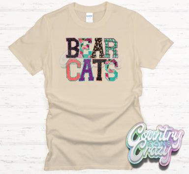 Bearcats Faux Applique T-Shirt-Country Gone Crazy-Country Gone Crazy