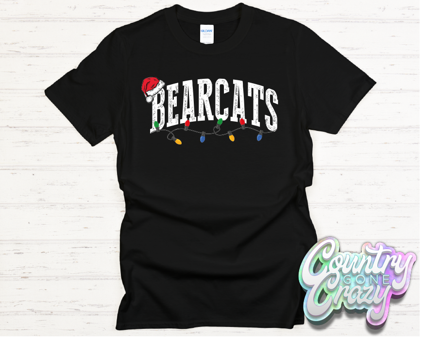 BEARCATS - CHRISTMAS LIGHTS - T-SHIRT-Country Gone Crazy-Country Gone Crazy