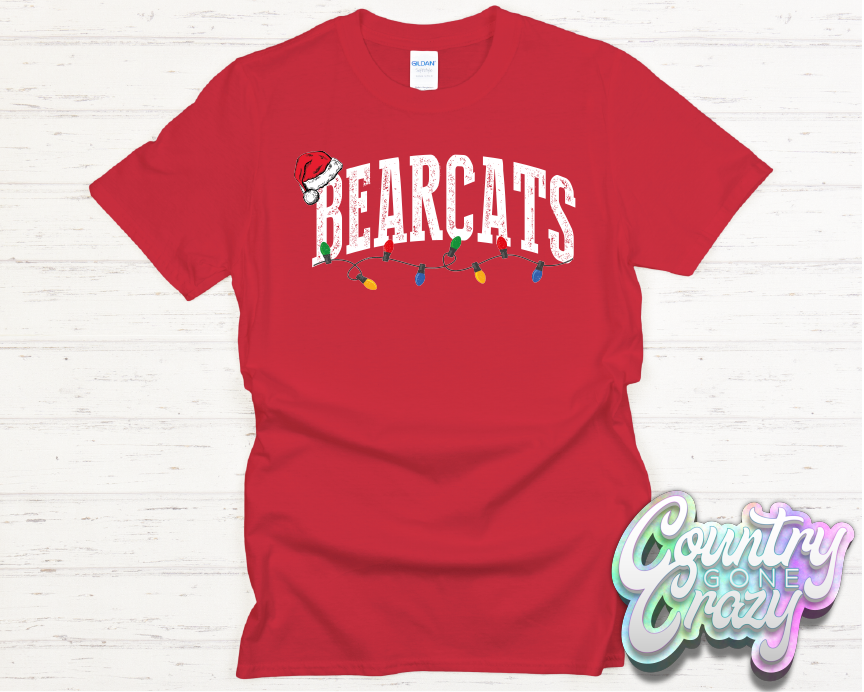 BEARCATS - CHRISTMAS LIGHTS - T-SHIRT-Country Gone Crazy-Country Gone Crazy