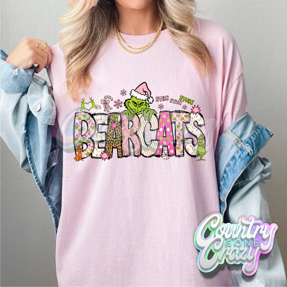 Bearcats - Pink Grinch - T-Shirt-Country Gone Crazy-Country Gone Crazy