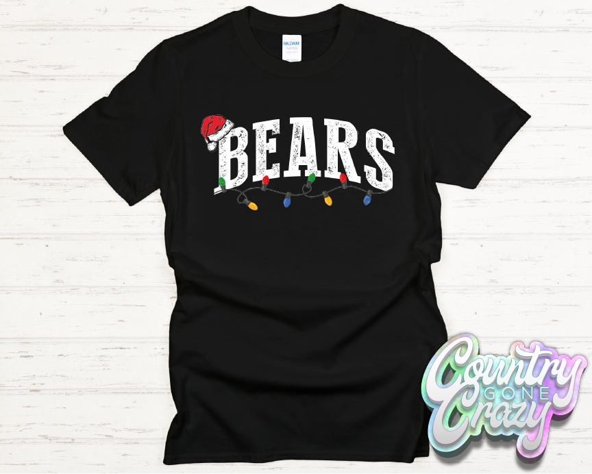 BEARS - CHRISTMAS LIGHTS - T-SHIRT-Country Gone Crazy-Country Gone Crazy
