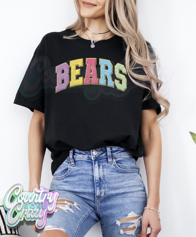 Bears - Faux Chenille - T-Shirt-Country Gone Crazy-Country Gone Crazy