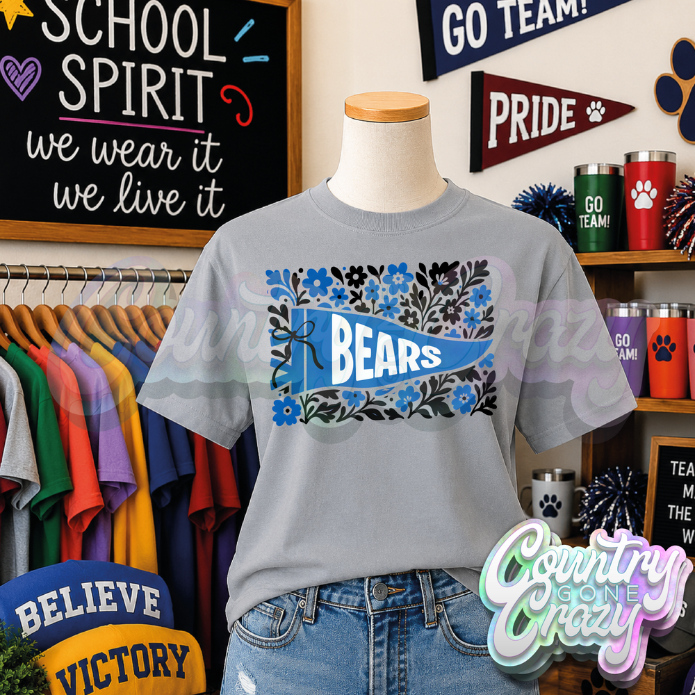 BEARS - FLORAL PENNANT