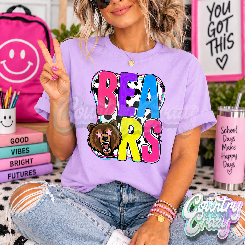BEARS ** COLOR POP ** T-SHIRT-Country Gone Crazy-Country Gone Crazy