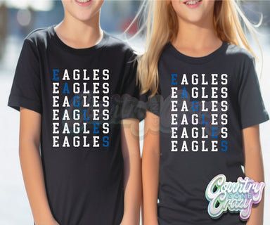 Eagles • Royal • Stacked T-Shirt-Country Gone Crazy-Country Gone Crazy