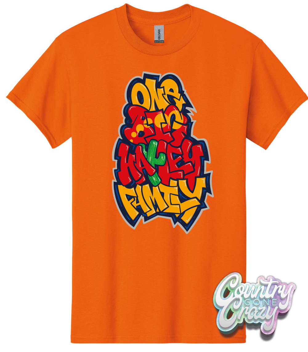 One Big Hatley Family - Safety Orange - T-Shirt-Country Gone Crazy-Country Gone Crazy