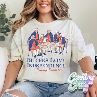 LOVE INDEPENDENCE // NATURAL T-SHIRT-Country Gone Crazy-Country Gone Crazy