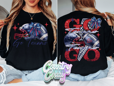 GO TEXANS - FRONT AND BACK-Country Gone Crazy-Country Gone Crazy
