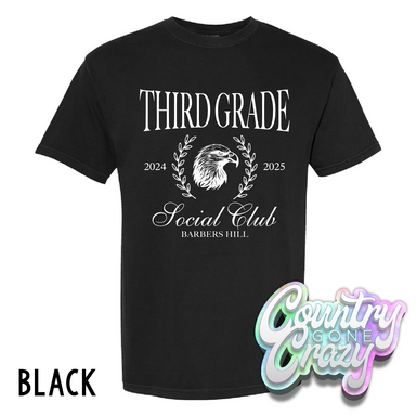 THIRD GRADE SOCIAL CLUB - BARBERS HILL // COMFORT COLOR T-SHIRT-Country Gone Crazy-Country Gone Crazy