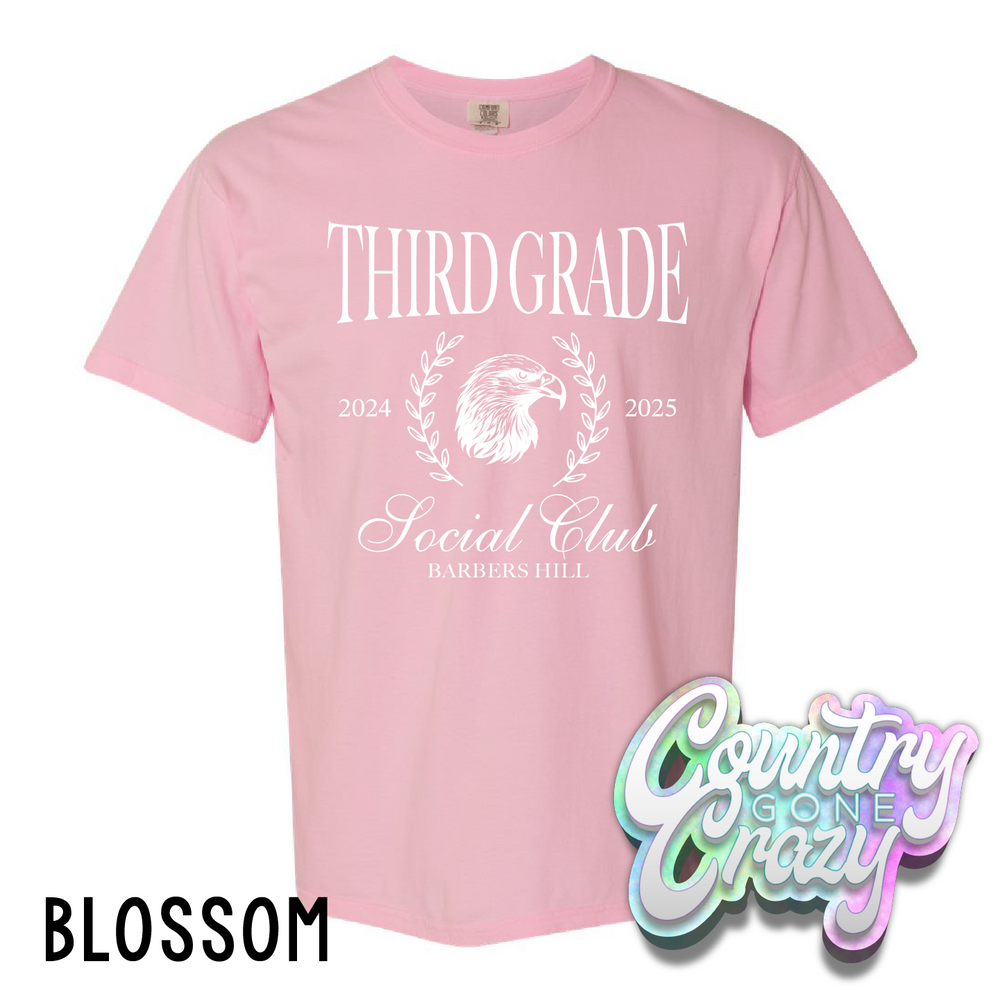 THIRD GRADE SOCIAL CLUB - BARBERS HILL // COMFORT COLOR T-SHIRT-Country Gone Crazy-Country Gone Crazy