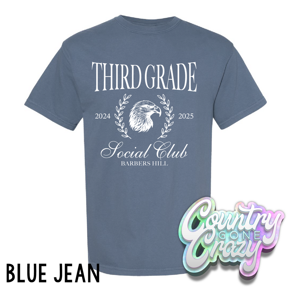 THIRD GRADE SOCIAL CLUB - BARBERS HILL // COMFORT COLOR T-SHIRT-Country Gone Crazy-Country Gone Crazy