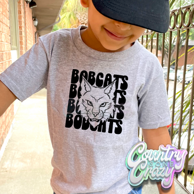 Bobcats Mascot Stacked T-Shirt-Country Gone Crazy-Country Gone Crazy