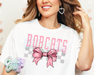 Bobcats - Coquette Bow - T-Shirt-Country Gone Crazy-Country Gone Crazy