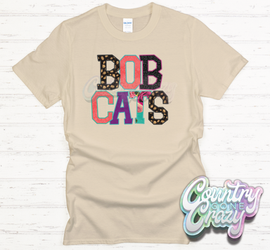 Bobcats Faux Applique T-Shirt-Country Gone Crazy-Country Gone Crazy