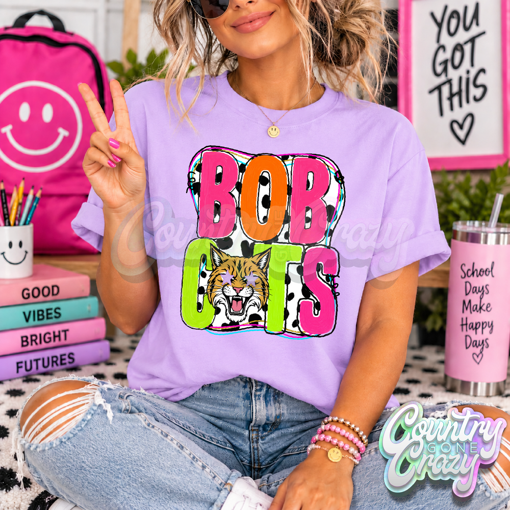 BOBCATS ** COLOR POP ** T-SHIRT-Country Gone Crazy-Country Gone Crazy
