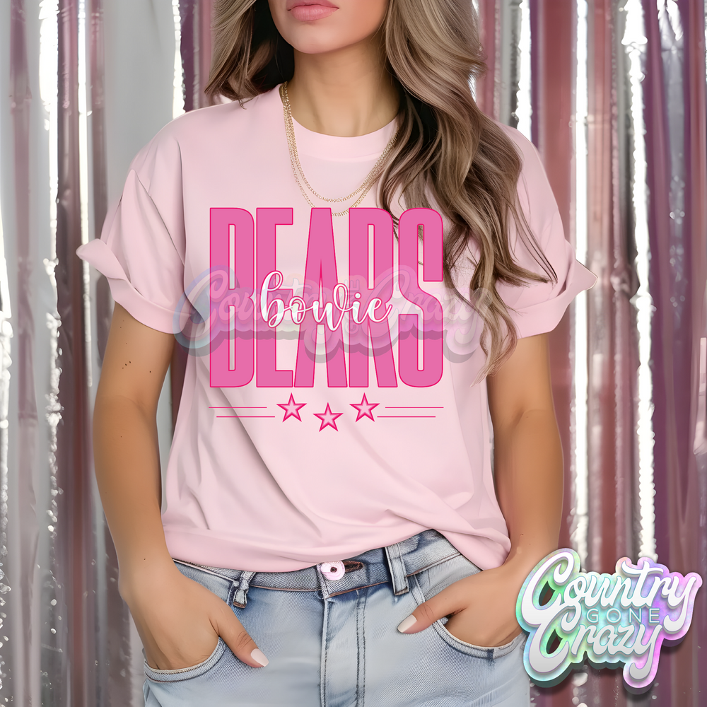 Bowie Bears • Pink Fierce • T-Shirt-Country Gone Crazy-Country Gone Crazy