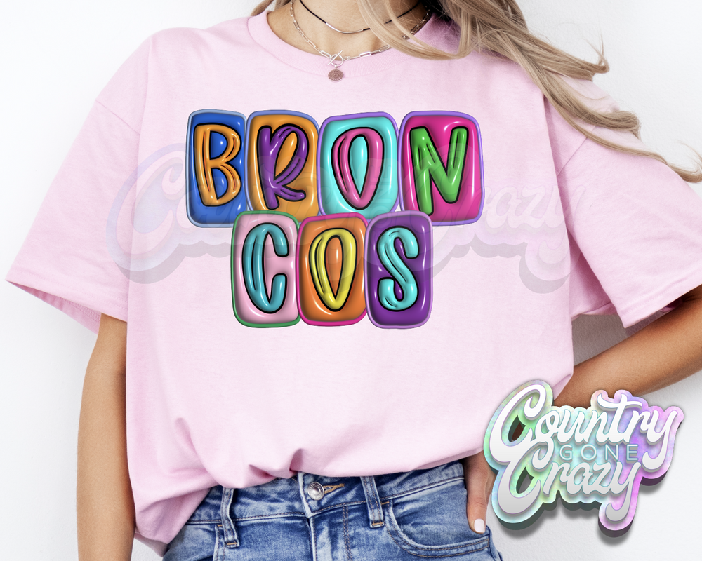 Broncos•• Bubble •• T-Shirt-Country Gone Crazy-Country Gone Crazy