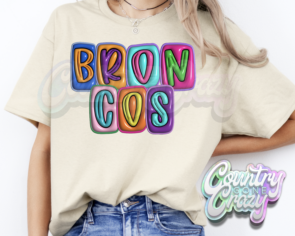 Broncos•• Bubble •• T-Shirt-Country Gone Crazy-Country Gone Crazy