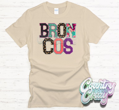 Broncos Faux Applique T-Shirt-Country Gone Crazy-Country Gone Crazy