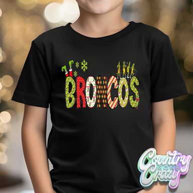 Broncos - Red/Green Grinch - T-Shirt-Country Gone Crazy-Country Gone Crazy