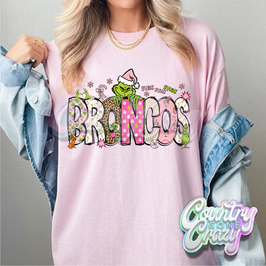 Broncos - Pink Grinch - T-Shirt-Country Gone Crazy-Country Gone Crazy